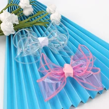 

Waterproof Hair Bows Clips Jelly Translucent Hairpin for Girls Swim Barrettes Cute Hair Accessories Sweet Solid Color Bowknot