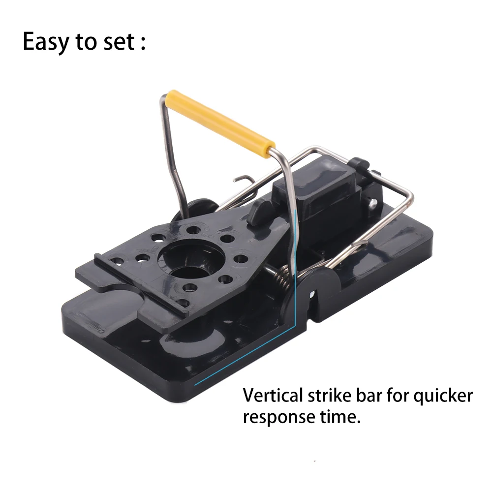

Sensitive Small Pest Control Snap Metal Clip Reusable Mice Durable Easy To Set Effective Trapping Plastic Catch Rat Mouse Trap