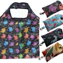 Горячая Новая модная карманная квадратная сумка для покупок Экологичная Складная многоразовая Портативная сумка через плечо дорожные сумки для продуктов