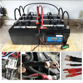 

Enduring Car Durable Parts Components 4pcs 6AWGx1/4 Heavy Duty Copper Battery Cable Lugs with Hammer Crimping Tool