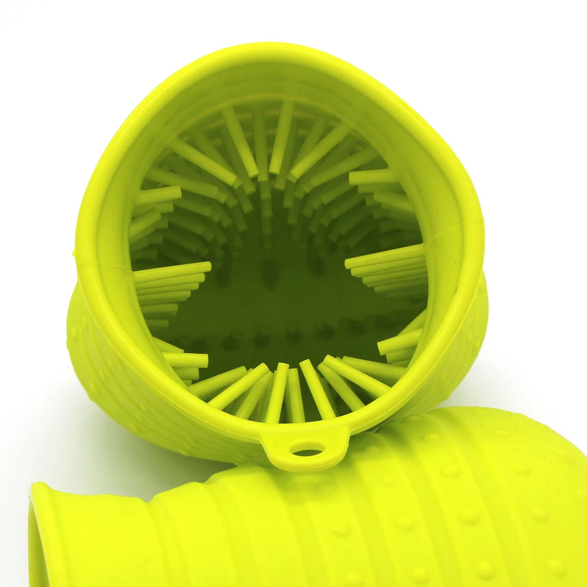 

All Silicone Dual Purpose Foot-washing Massager Pet Cleaning Tool Paw Cup Size S Green
