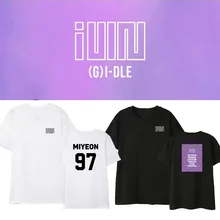 Kpop GIDLE(G) I-DLE G-IDLE альбом рубашки хип-хоп Повседневная Свободная одежда футболка футболки топы с короткими рукавами футболка DX1120