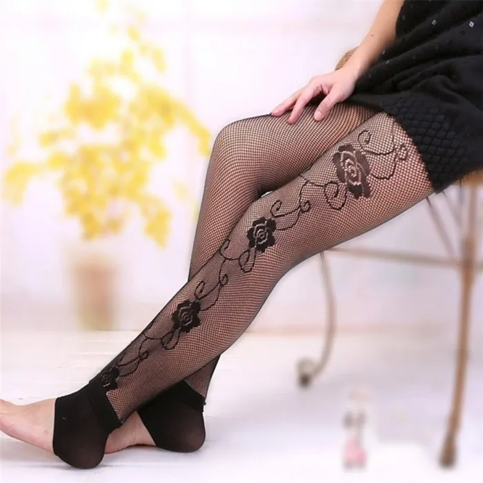 New Winter Outdoor Wear Both Inside Outside Sexy Women Fishnet Nylon Tights Mesh Pantyhose Thick Hosiery Fishnet Patterned