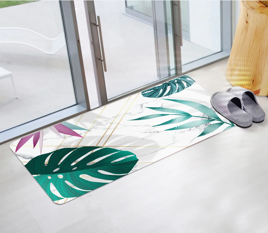 Long Kitchen Mat Bath Carpet Floor Mat Home Entrance Doormat Tapete Absorbent Bedroom Living Room Floor Mats Modern Kitchen Rugs - Color: 21