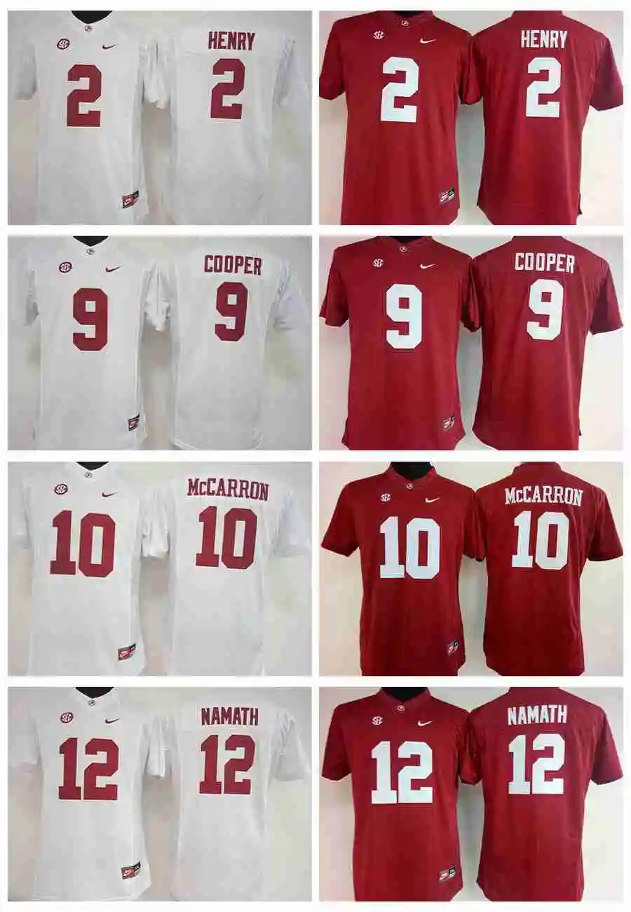 Новейший Alabama Crimson Tide Amari Cooper Derrick Henry AJ McCarron Joe namata для женщин Джерси