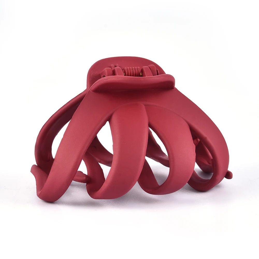 Women Girls Geometric Hair Claw Clamps Metal Hair Crab Moon Shape Hair Claw Clip Solid Color Hairpin Large Size Hair Accessories