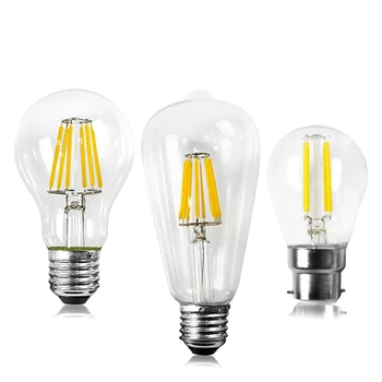 

E12 E14 E27 E26 B22 110V 220V LED Lamp 2W 4W 6W 8W Frosted glass Light bulb Edison vintage warm white lampe for home