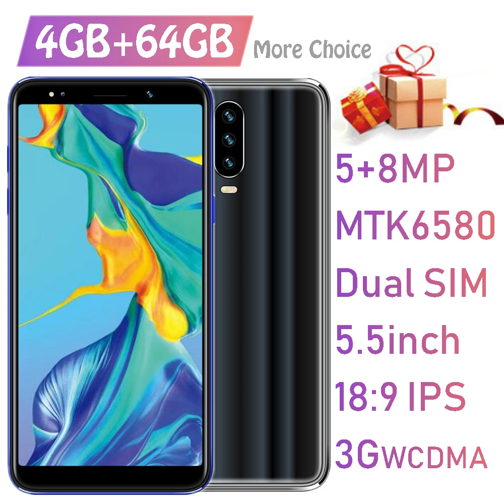 

original Android mobile cellphones P30 PRO 4GBRAM+64GBROM 18:9 IPS 8MP 5.5" Full screen 2SIM 3G WCDMA smartphones Unlocked Phone
