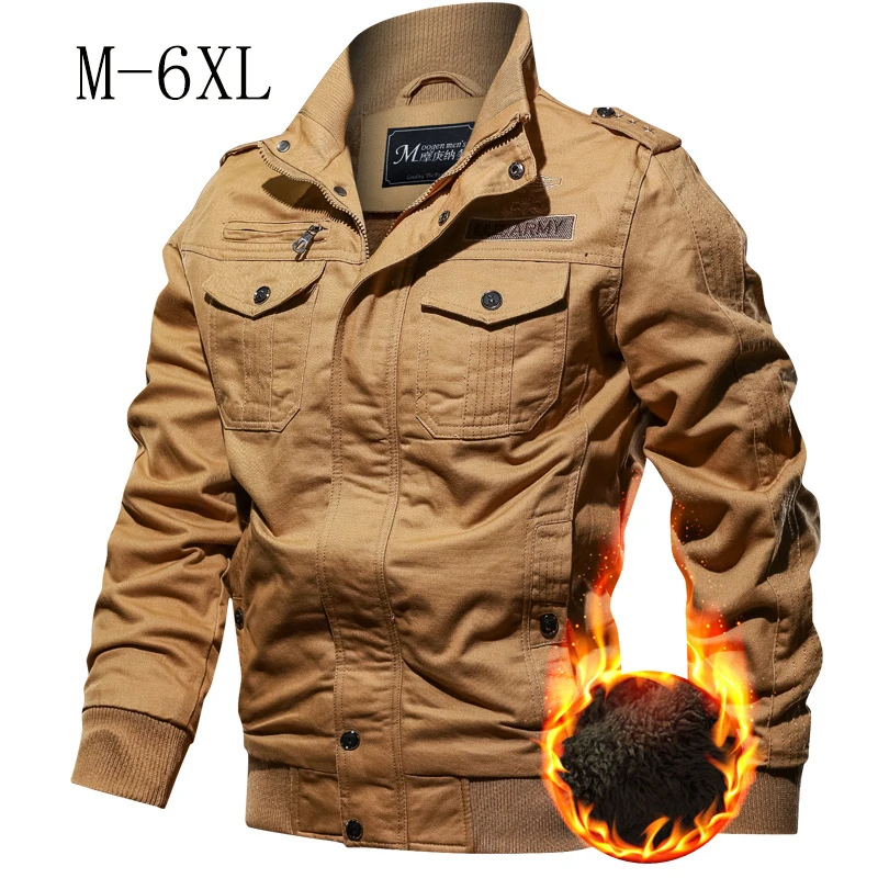 Мужская зимняя куртка M-6XL плотная Теплая Флисовая хлопковая повседневные