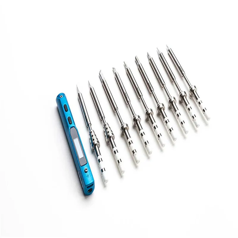 

12 In 1 TS100 Soldering Iron Kit With 9pcs Tips 1pcs XT60 Cable 1pcs Holder High Quality Soldering Iron Set