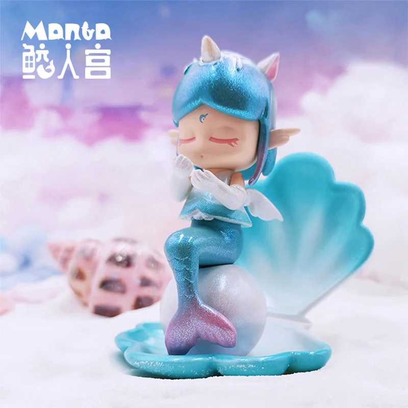 

Shark Palace Blind Box Manta Zodiac Tai Sui Manta Tang Meng Street Mermaid Cute Girl Day Gift Decoration Doll desk fairy tail