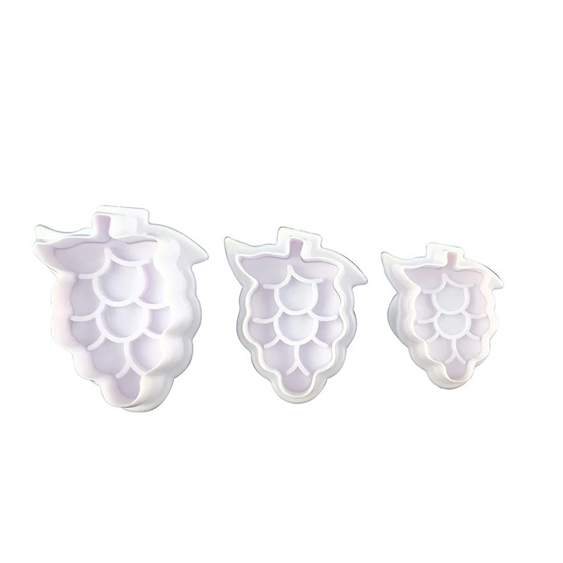 3pcs/set Fruit Grape Cookie Biscuit Cutter Stamp Spring Mold DIY Plastic Sugarcraft Chocolate Decorating Plunger Cutter