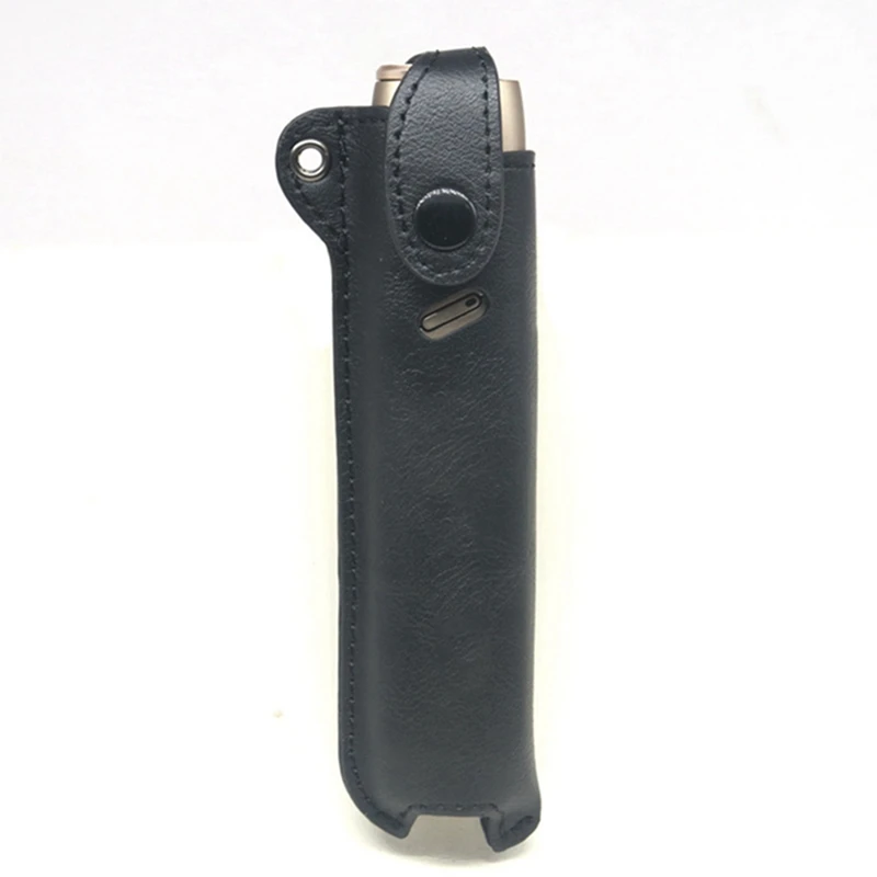 Чехол для IQOS мульти из кожи ПУ портативный сумка с шейный ремешок кольцевой замок чехол для IQOS защитные аксессуары - Цвет: BK