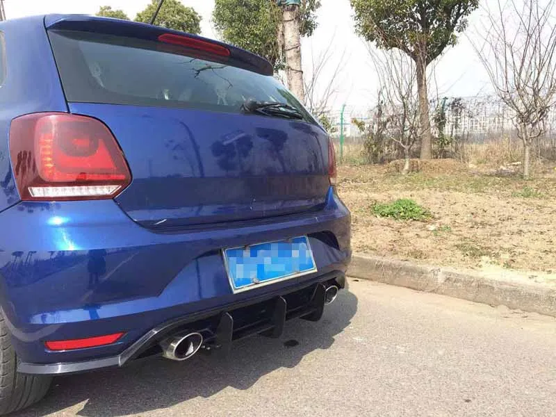 Для Polo GTI Задний спойлер накладка плавники Акула Крышка для Volkswagen VW Polo GT Бампер протектор
