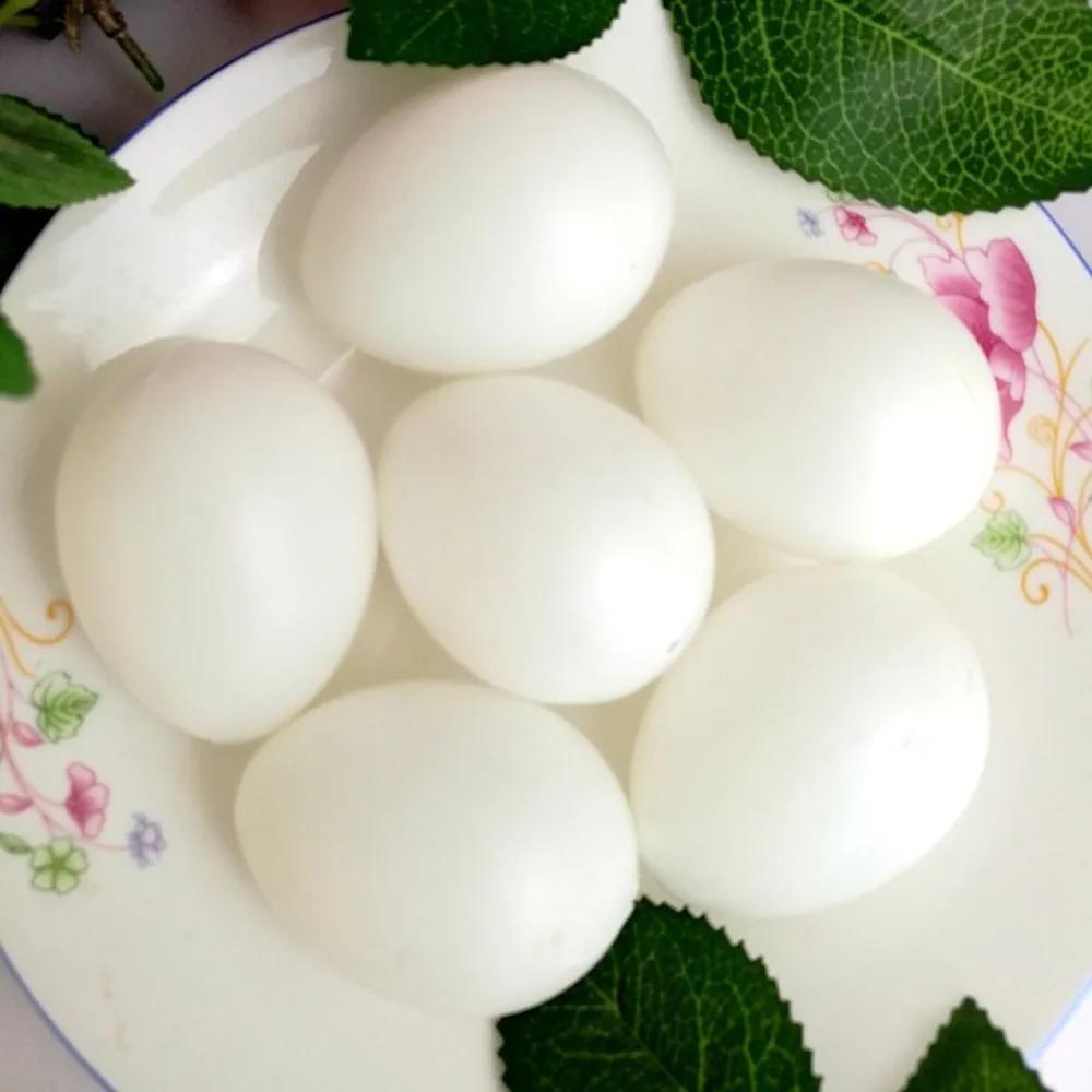 2 10 шт. курица птицы моделирование деревянные искусственные яйца курица утиные, гусиные люки инкубации разведение кухня игрушка Картина "Дом" игрушка - Цвет: 2