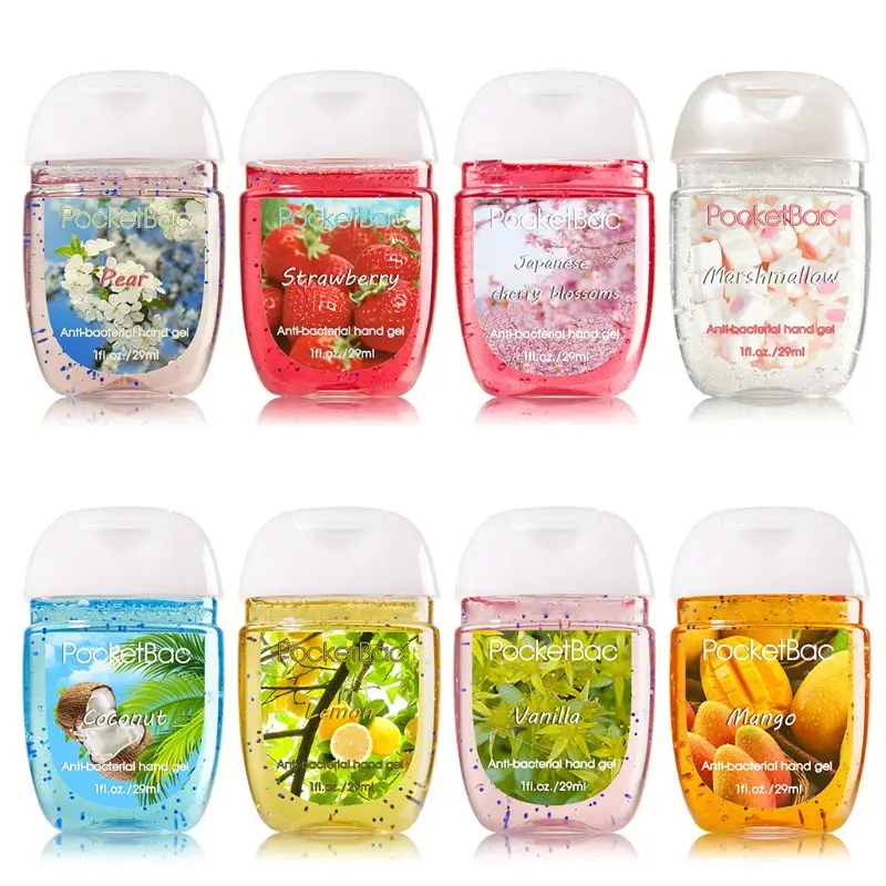 

Travel Portable Mini Hand Sanitizer Anti-Bacteria Moisturizing Fruit-Scented Disposable No Clean Waterless Clear Bottle Shampoo