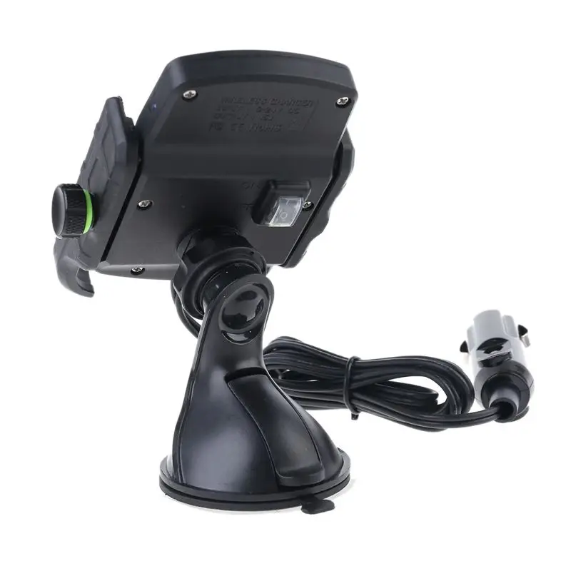 360° Qi Wireless Car Suction Smartphone Fast Charger Mount Holder Stand Cradle 95AF