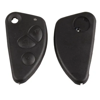 

Hot 3 Button Flip Remote Key Shell Case Key Fob Combo Uncut Blade for Alfa Romeo 147 156 166 GT and durable key case