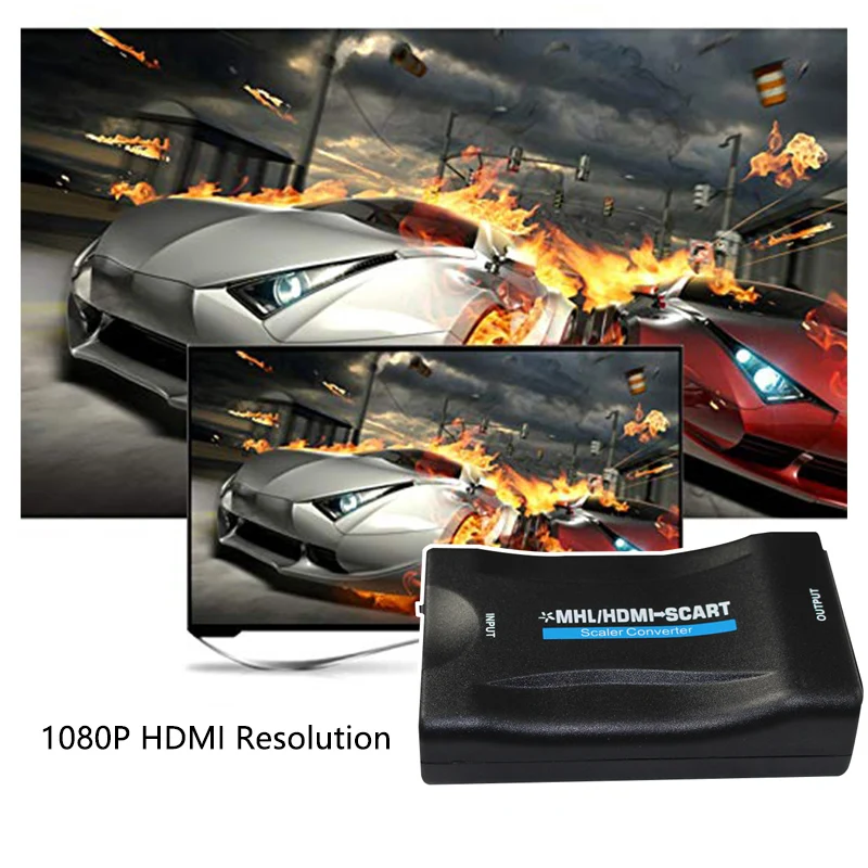  Scart a Hdmi/Hdmi a Scart Convertitore Audio Video Adattatore 1080 P Hdmi a Scart per Hdtv Sky Box 