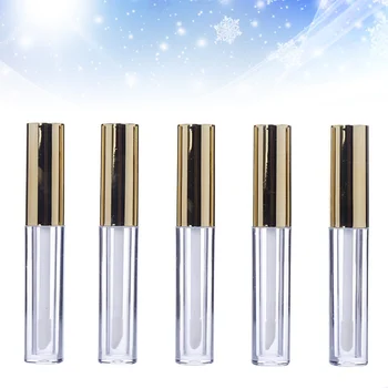 

10pcs Labial Glair Tubes Plastic Circular Tubes Empty Lip Gloss Tube Lip Gloss Container for Students Ladies Girls