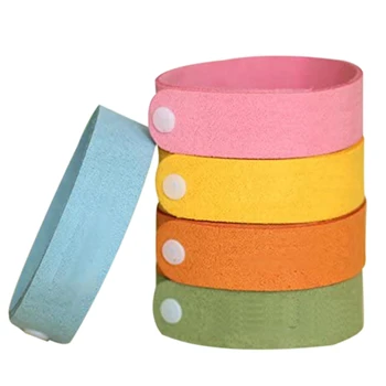 

10Pcs Mosquito Bracelets 100% Natural Plant-Based Oil Mosquito Bands Travel Insect Bracelet Keeps Insects&Bugs Away