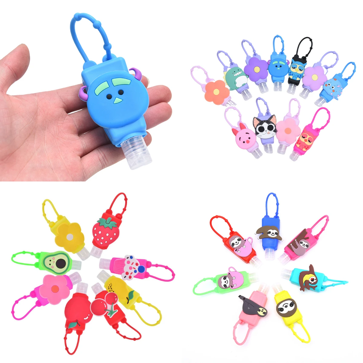 30ml Cute Silicone Mini Hand Sanitizer Gel Holder Portable Safe Travel Shampoo Soap Dispenser Bottle 1PC | Дом и сад