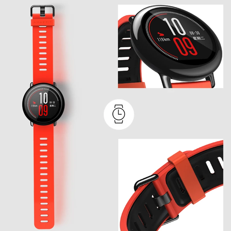 Умные часы Huami Amazfit PACE gps для бега, фитнес-трекер, 5 дней работы от батареи, мониторинг сердечного ритма и сна, воспроизведение музыки, Смарт-часы