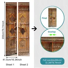 3D красивый пейзаж наклейки на двери для гостиной спальни ПВХ клей обои домашний Декор водонепроницаемый Фреска Наклейка