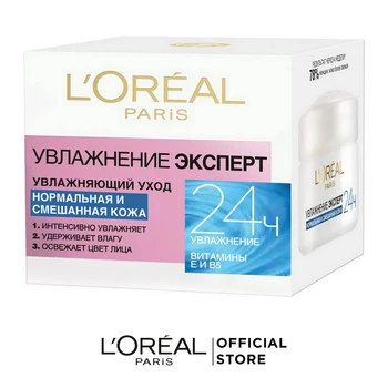 

L'Oreal Paris face cream "Moisturizing Expert" for normal and mixed skin, 50 ml
