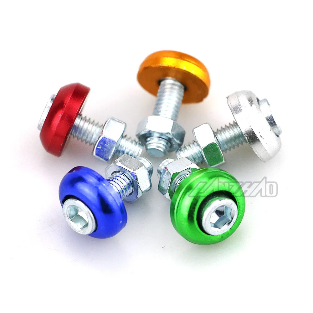 Aluminium Alloy 6mm License Plate Screw Bolt Motorcycle Body Mounting