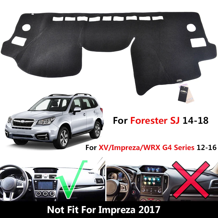 Forester-LHD 14-18 Автомобильный коврик для приборной панели для Subaru XV Impreza 2012- Forester SJ - Название цвета: Forester-LHD 14-18