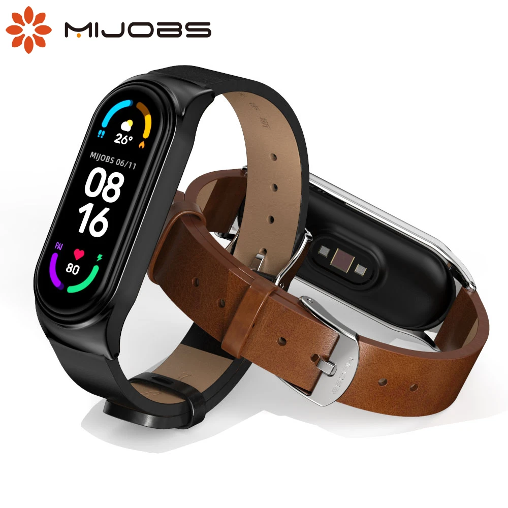 Band Strap For Xiaomi Mi Band 6 5 4 3 Nfc Leather Wristband For Miband 6  Global Version Bracelet Accessory For Mi Band 5 Correa - Smart Accessories  - AliExpress