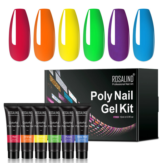 Poly Nail Gel Polish Kit Set For Nail Extension Builder Nail Gel Varnishes Poly Set For UV LED Manicure Base Top