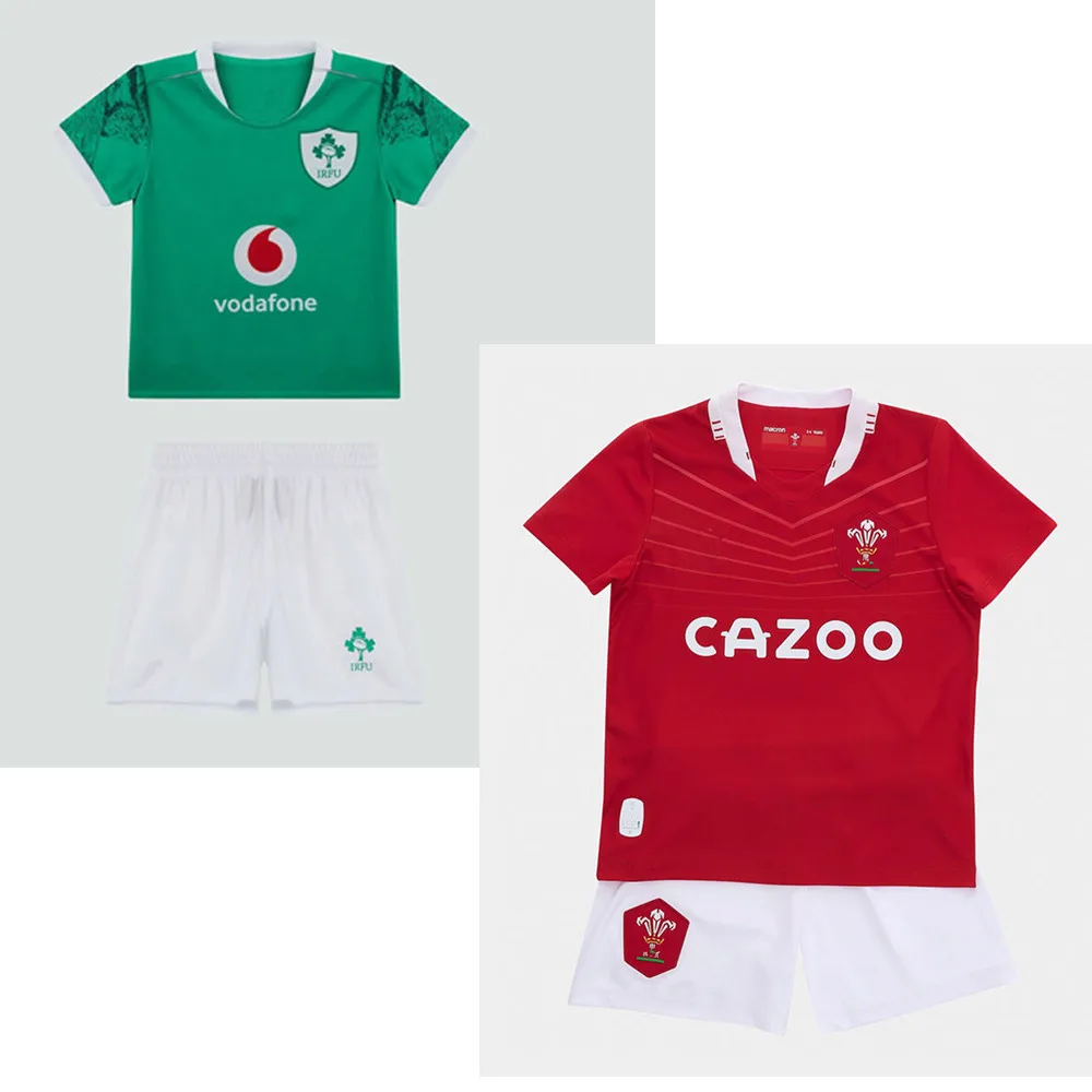 New style 2022 kids rugby jersey Wales Ireland rugby shirt Welsh