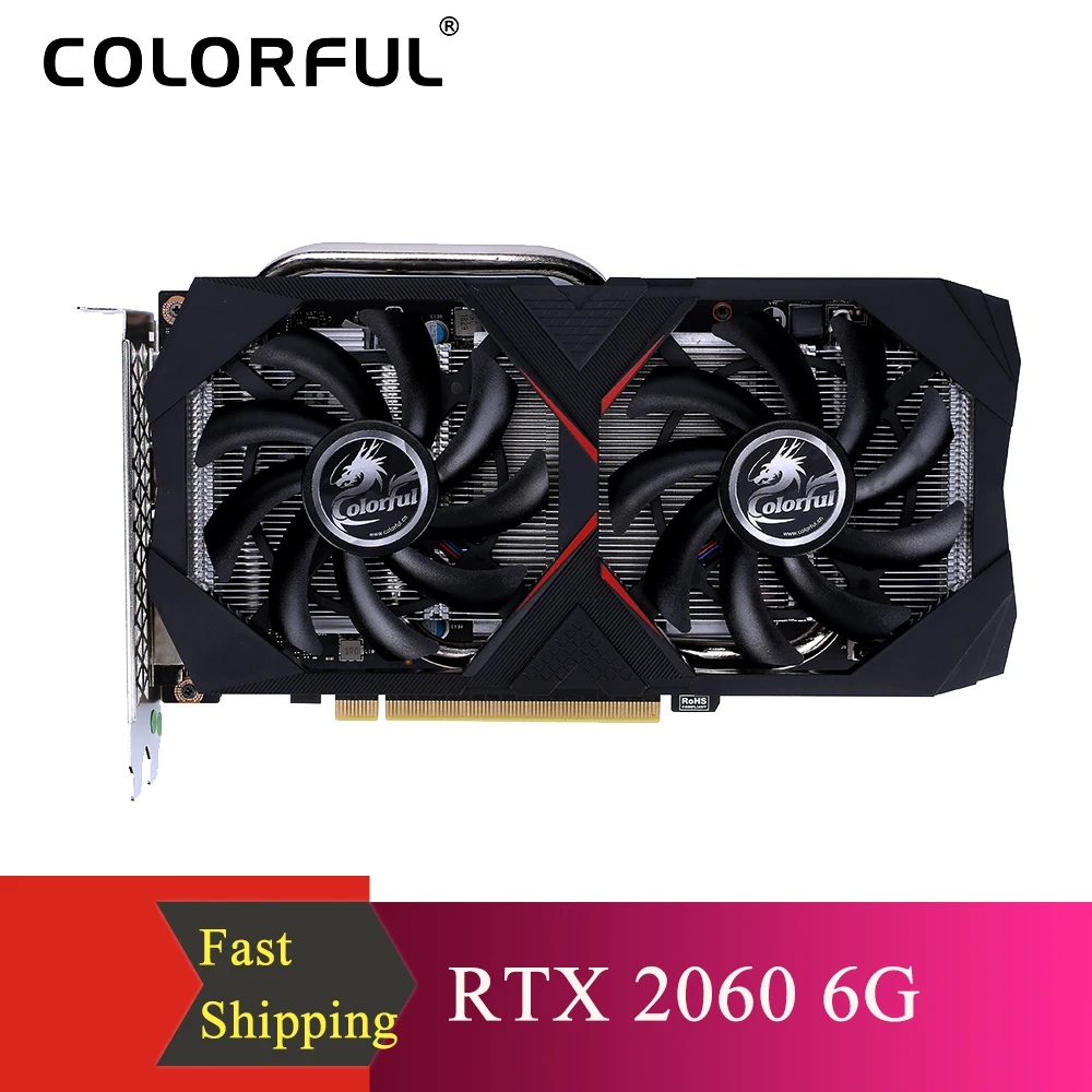 Видеокарта Colorful iGame GeForce RTX 2060 GDDR6 6G V2 GPU игровая видеокарта 1365 1680 МГц PCI E 3 0 для