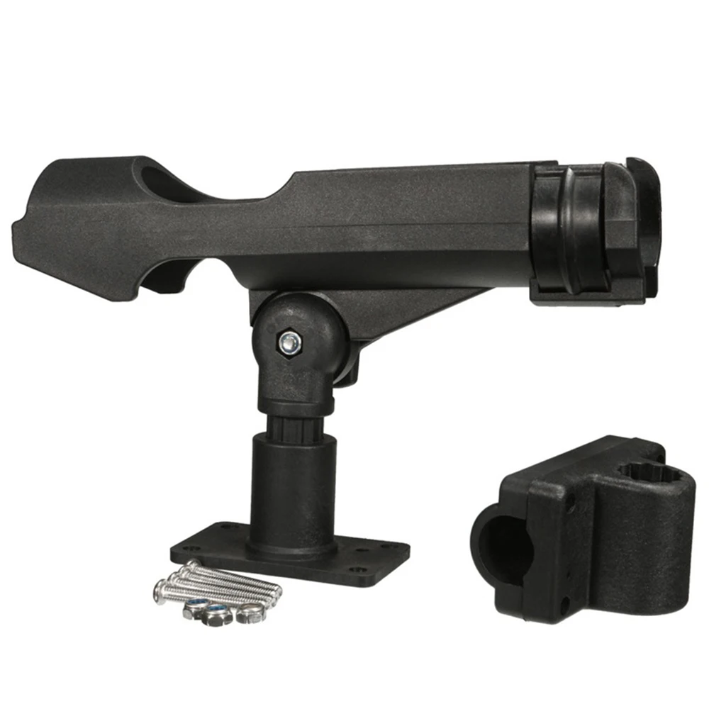 

Fishing Support Rod Holder Bracket Adjustable Removable 360 Degree Kayaking Yacht Fishing Tackle Tool With Screws For Canoeing
