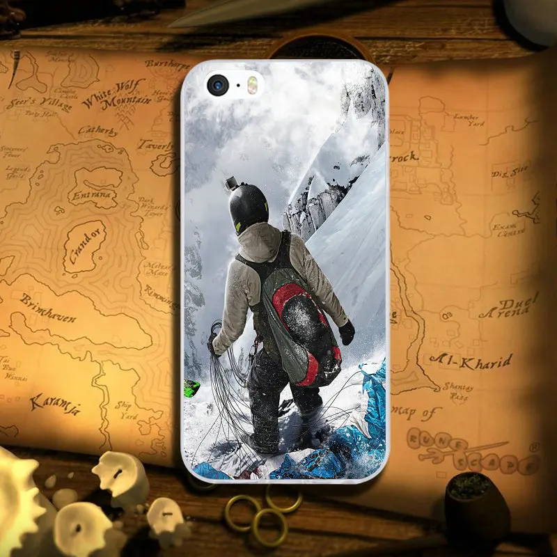 Мягкие чехлы из ТПУ для телефона чехол для iPhone 8 7 6 6S Plus X XR XS Max 10 5 5S SE 5C 4 4s Coque сумки Снежный или лыжный спорт Сноубординг - Цвет: Image 2