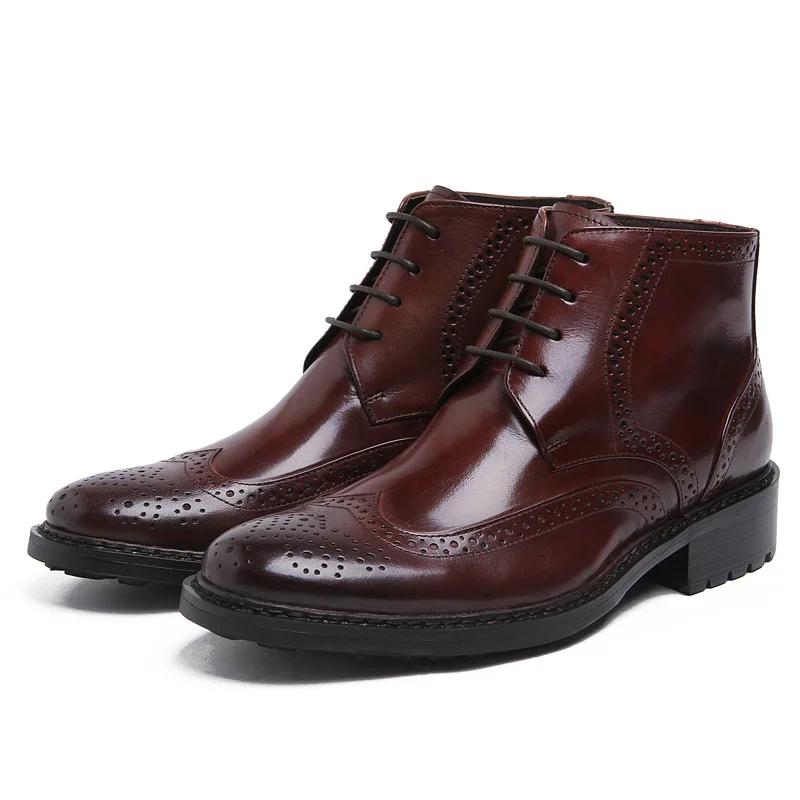 

Men Leather Boots Men Formal Wear Men Shoes Work Cowhide Wedding Shoes Genuine Leather 45 Size