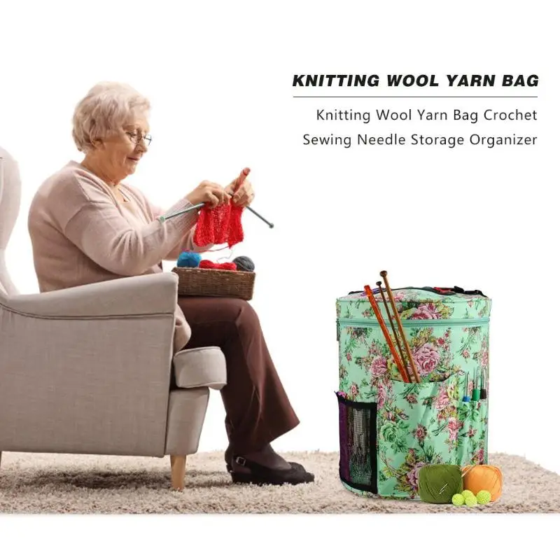 12 Styles Yarn Storage Knitting Bag Large Yarn Knitting Tote Bag Crochet Hooks and Needles Balls yarn storage bag yarn storage organizer