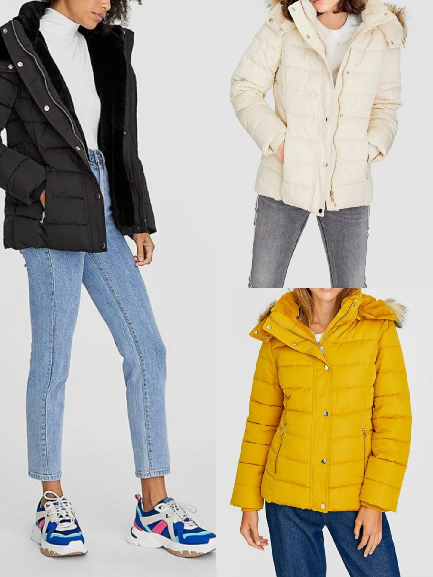 

Overplus of Goods Exported to Europe And US Women's Autumn & Winter Y Quilting Decoration Three-Color Detachable Cap Imitation F