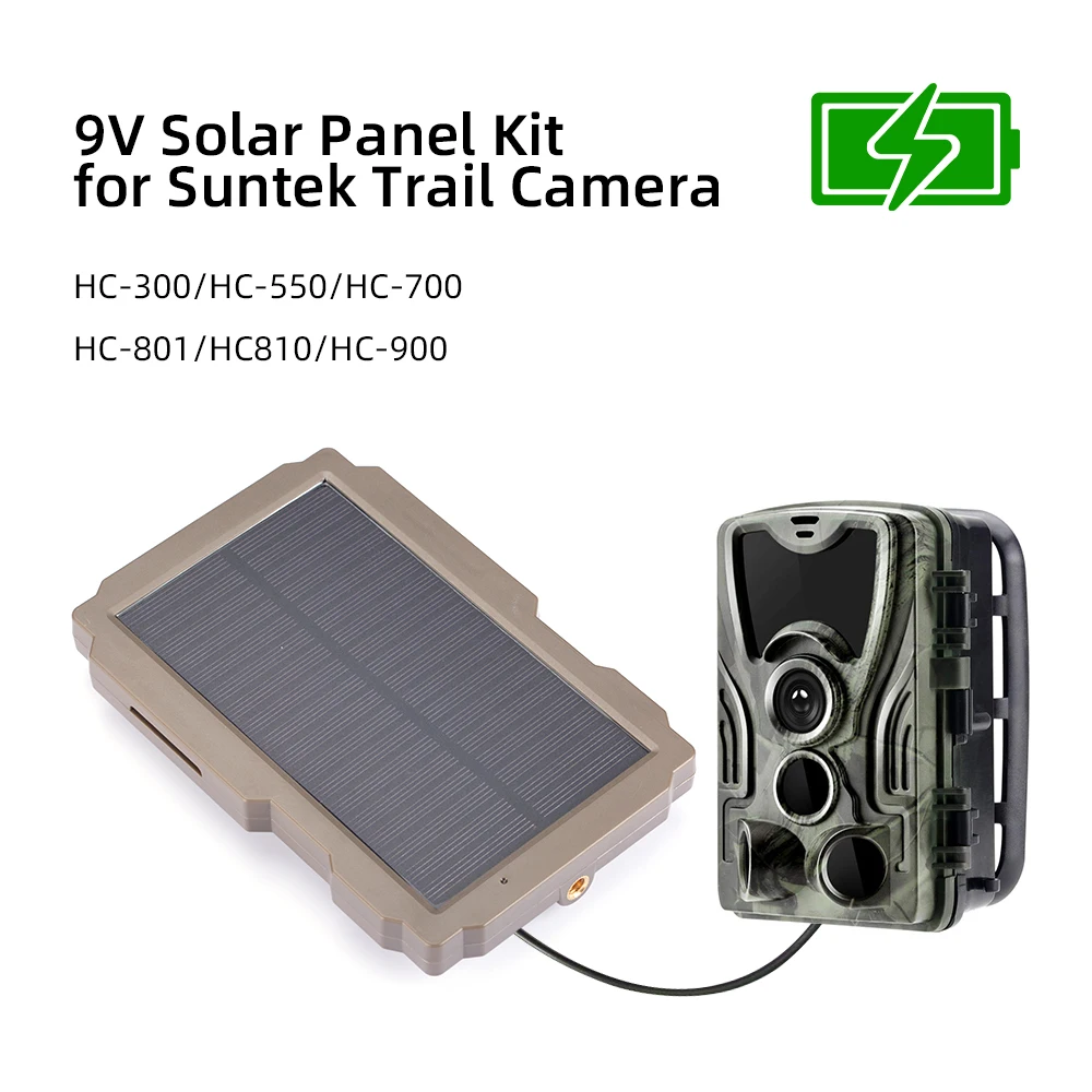 Outdoor Solar Panel 5000mA 12V Solar Power Supply Charger Battery for Suntek 9V HC900 HC801 HC700 HC550 HC300 Trail Camera
