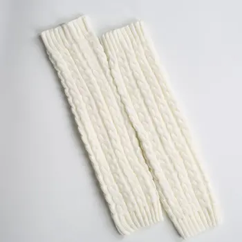 

1 Pair Fashion Simple Autumn Winter Women Long Leg Warmers Female Warm Solid Color Boots Cuffs Knit Leg Warm Socks foot care hot