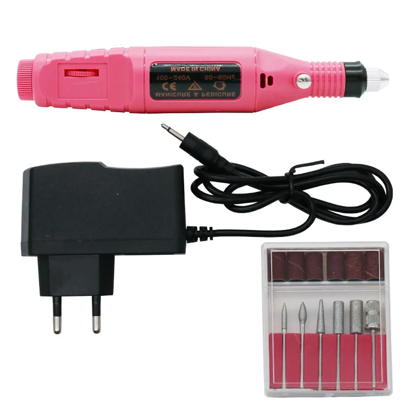 Pink 100 V-240 V Dremel Мини электрическая шлифовальная машина гравировка ручка ручной работы DIY инструмент для полировки комплект шлифовальной головки диск dremel аксессуары LT-87 - Цвет: Pink