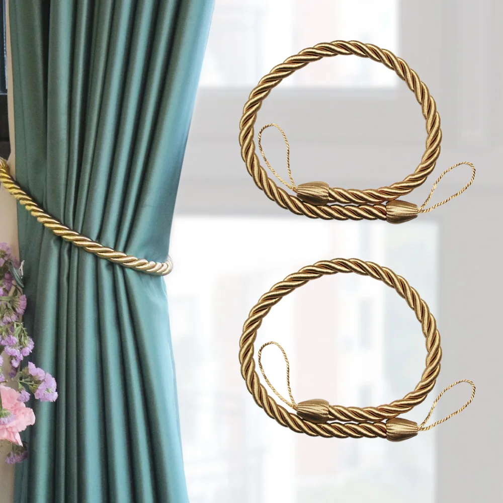 2Pcs Curtain Tiebacks Ropes Tie-Backs Handmade Holdbacks Curtains Clips Home Accessories Decorative | Дом и сад