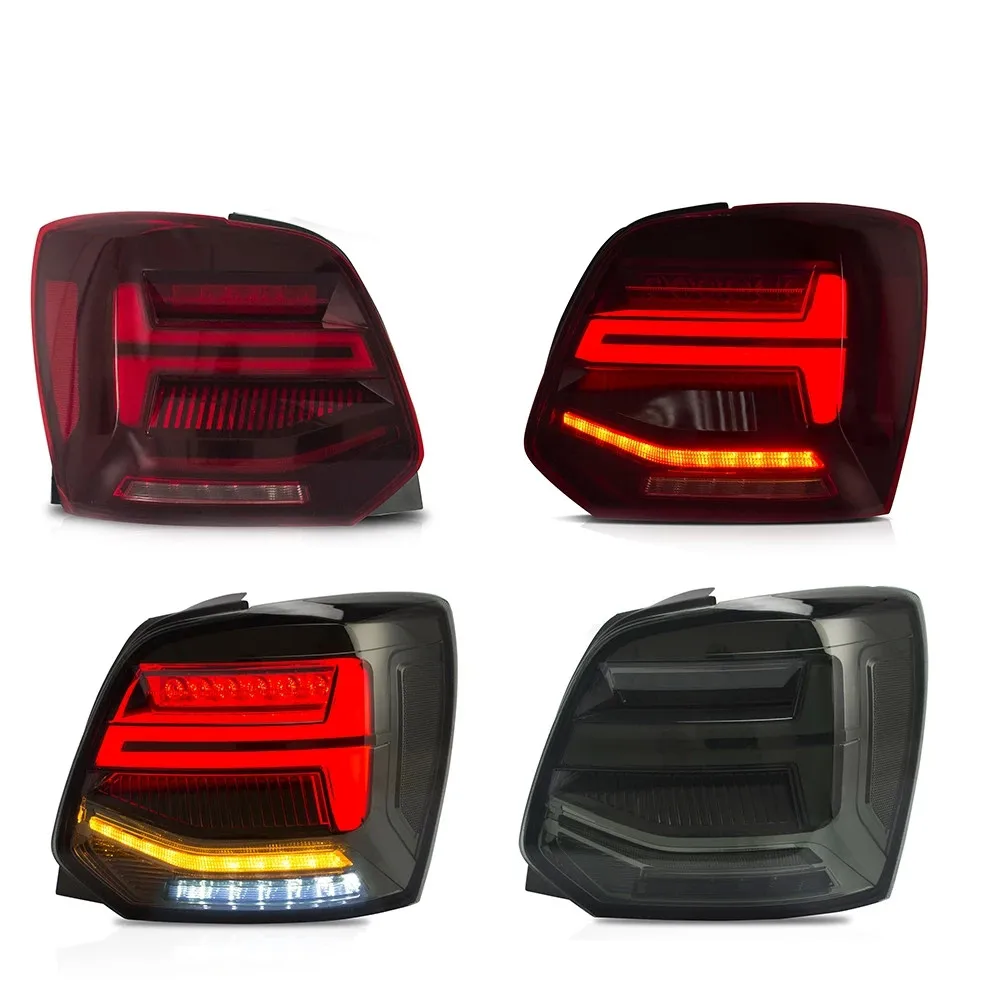 VLAND Tail lights Assembly for Polo 2011-2017 Taillight Tail Lamp with Turn Signal Reverse Lights LED DRL light Eunavi Car Radio Store