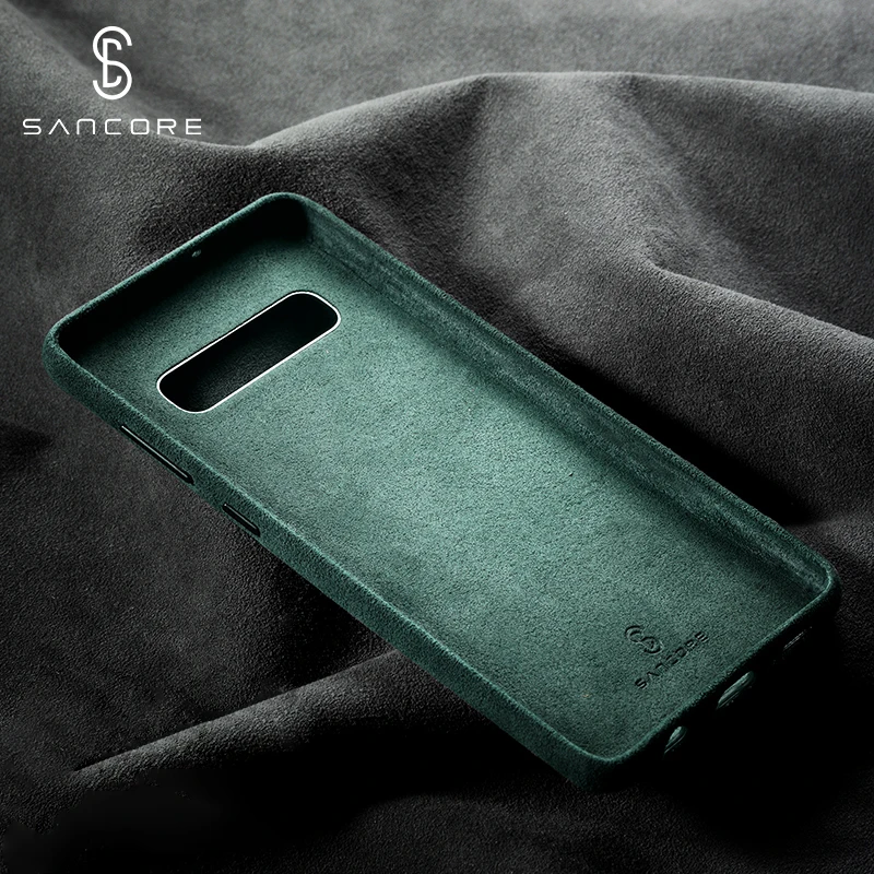 SanCore для SamSung GALAXY S10/S10+ чехол для телефона ALCANTARA модный кожаный чехол с полной защитой Роскошный деловой чехол для телефона Sue