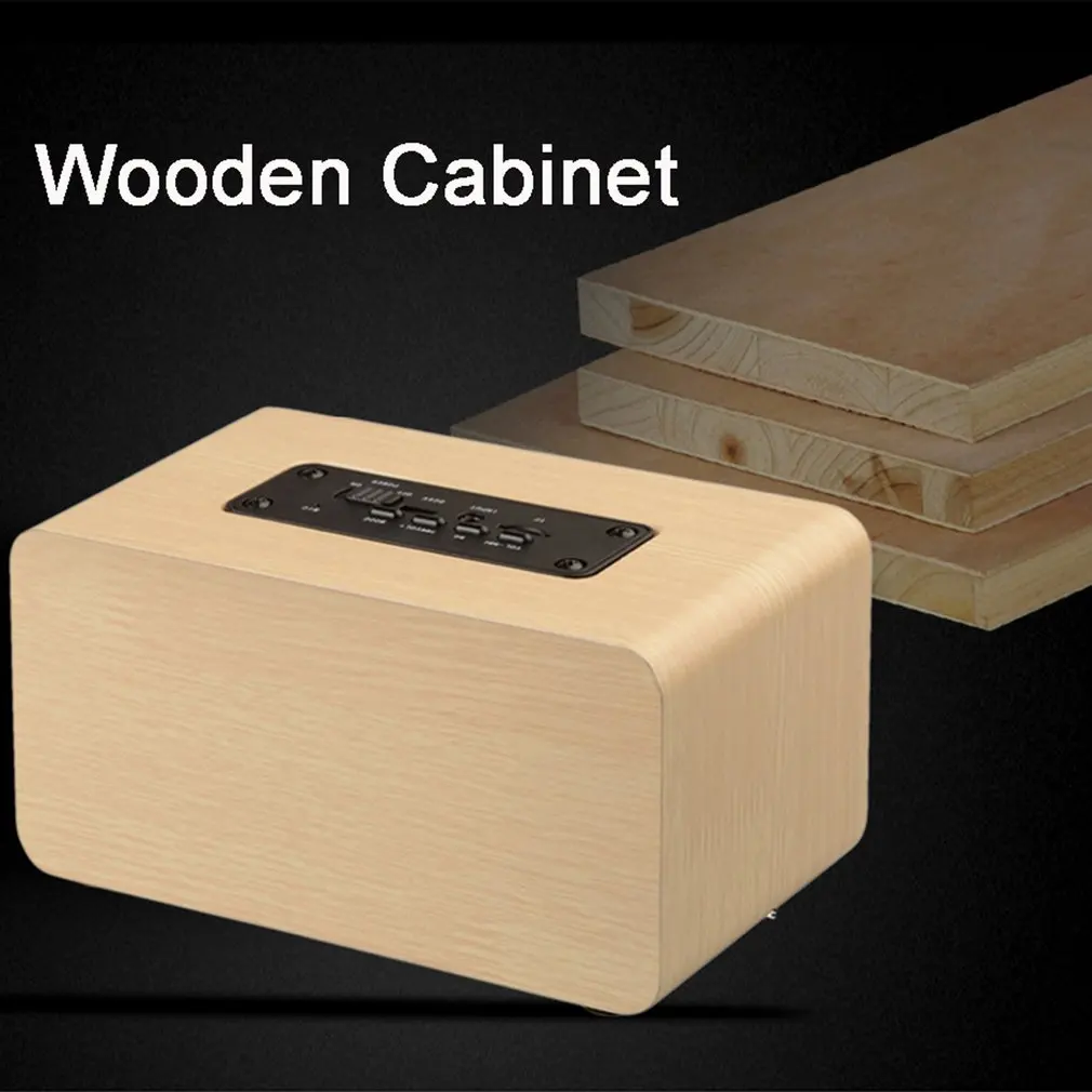 Деревянные Bluetooth колонки HIFI беспроводной двойной громкий динамик s 3D объемный динамик для телефона ПК с микрофоном мощный динамик