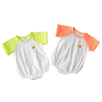 

2020 New Summer Short Sleeve Baby Bodysuit Cartoon Jumpsuit Infant Boy Short Sleeve T Shirt Baby Girl Clothes