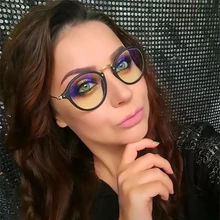 Синий светильник, очки, прозрачные линзы, оправа для очков, мужские круглые очки для компьютера, оправа для очков для мужчин и женщин, роскошные Брендовые очки