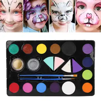 

14 Colors Face Body Paint Pigment Set Halloween Makeup Cosplay Painting Tool Set Halloween Party Face Body Paint Pigments Kit